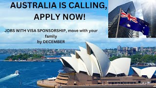 AUSTRALIA IS RECRUITING WITH VISA SPONSORSHIP MOVE WITH YOUR FAMILY [upl. by Bostow]