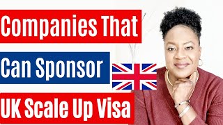 List Of Companies Sponsoring UK Scale Up Visa 🇬🇧 [upl. by Llib]