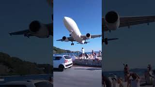 Landing  Skiathos Airport  Greece 😱✈️🇬🇷 [upl. by Gnilyam]