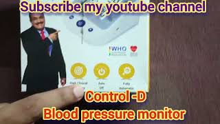 Blood pressure monitor Control D [upl. by Kamerman]