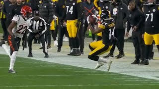 George Pickens Makes SENSATIONAL SIDELINE CATCH vs Bengals 🔥😱 [upl. by Araeic819]