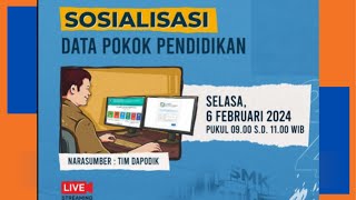 LIVE SOSIALISASI DAPODIK 2024 [upl. by Idleman]