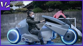 AKIRA FAN BUILDS WORKING REPLICA OF KANEDAS MOTORCYCLE [upl. by Gunther]