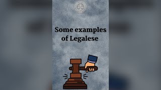 Some examples of Legalese [upl. by Wons403]