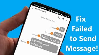 How to Fix Failed to Send Message in your Phone [upl. by Kendell828]