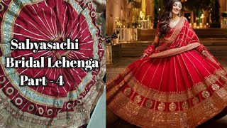 Part  4 Sabyasachi Bridal Lehenga Belt Stitching  Lehenga Cutting And Stitching  lehenga [upl. by Nnalatsyrc]