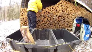 Recumbent Trike Towing a Trailer with Firewood [upl. by Schach]