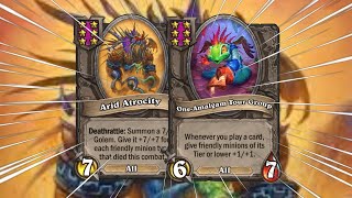 ALL TYPE ATROCITY COMP  Hearthstone Battlegrounds [upl. by Ardnaid]