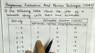 Lec38 Program Evaluation And Review Technique In Hindi  PERT in Operation Research [upl. by Lilaj908]