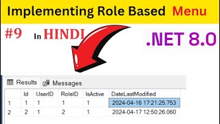 NET 80 Admin Dashboard  Create and Assign Roles in Hindi  Part 9 [upl. by Dnallor]