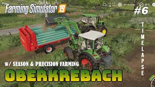 Spreading Manure Seeding Grass amp Contract Job Fertilizing  FS19 Precision Farming  Oberkrebach [upl. by Ezmeralda]