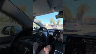 FSD slowing down traffic fsd12 fsd tesla teslamodel3 shorts fullselfdriving [upl. by North]