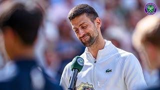 quotHe was playing some unbelievable tennisquot  Novak Djokovic  Oncourt Interview  Wimbledon 2024 [upl. by Kippy]