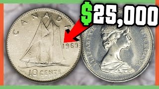 RARE CANADIAN DIMES WORTH MONEY  VALUABLE COINS IN YOUR POCKET CHANGE [upl. by Widera5]