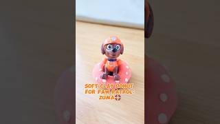 Soft clay donut for Paw Patrol Zuma  Air Dry Clay🐾 timeathome diy clay PawPatrol diycrafts [upl. by Anomar769]