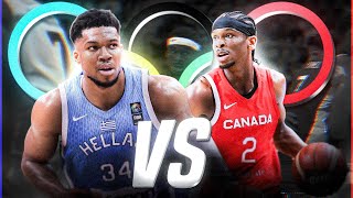 JUEGOS OLÍMPICOS PARÍS 2024 ¡EN VIVO  BÁSQUET GRECIA vs CANADÁ 🏀 [upl. by Ahcropal]