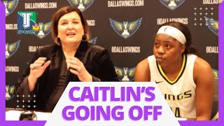 Wings HC Latricia Trammell Odyssey Sims amp Arike Ogunbowale have nothing but LOVE for Caitlin Clark [upl. by Llenet491]