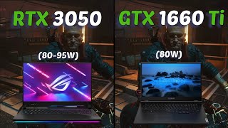 RTX 3050 laptop vs GTX 1660 Ti laptop  Test in 11 Games [upl. by Constant]