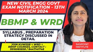 BBMP AE WRD AE  Notification by KPSC on 13th March 2024  Join SANPoint courses for BBMP amp WRD [upl. by Ilarin638]