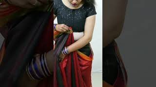 Saree draping with easy steps  Organza saree draping with perfect pleats  How to draping saree [upl. by Aubrey535]