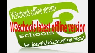 How to use w3schools offline version  use w3schools without internet connection [upl. by Kcirde]