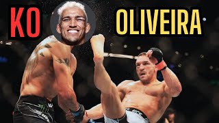 MICHAEL CHANDLER KO a CHARLES OLIVEIRA UFC 309 [upl. by Liebermann]