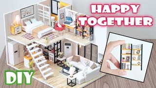 DIY Miniature Dollhouse Kit  Happy Together  Duplex Apartment  Relaxing Satisfying Video [upl. by Aiduan]