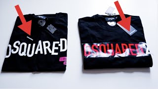 HOW TO SPOT A FAKE DSQUARED TSHIRT  FAKE VS REAL [upl. by Oberstone]