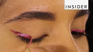 We Tried Glitter Eyeliner You Can Peel Off [upl. by Ppik902]