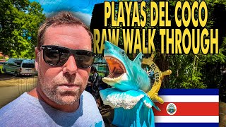 Walk Through Of Playas Del Coco Costa Rica 🇨🇷  AKA Coco [upl. by Oninotna]