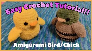 Easy Crochet Amigurumi BirdChick Tutorial Great for beginners too [upl. by Giana]