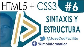 Tutoriales HTML5  CSS3  06 Sintaxis y Estructura de CSS3 [upl. by Deery]