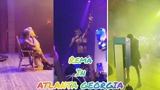 Rema Shock His Fans with An Amazing Concert in Atlanta Georgia [upl. by Hulton]