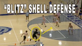 BLITZ SHELL  Challenge Your Team Defense With This Basketball Drill [upl. by Choo]