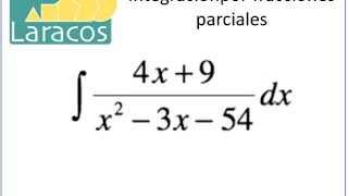 Integracion por fracciones parciales factores lineales diferentes ejemplo 2 [upl. by O'Driscoll]