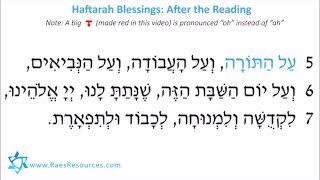 Haftarah Blessings After the Reading Reform  Sung Full Speed  Prayer Karaoke [upl. by Edva]