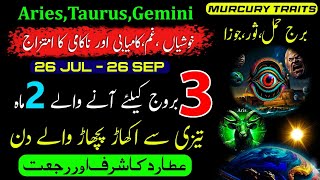 Murcury Traits in Virgo26 jul26 SepMurcury retrogradeAriesTaurusGeminiBurj HamalSorJoza [upl. by Mera]