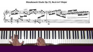 Moszkowski 15 Etudes Op 72 No 6 Piano Tutorial [upl. by Krutz]