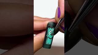 Draw 🪵 Plank 🧟 with me nailarttutorial spookynails plank [upl. by Noelle]