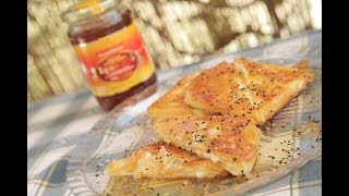 Σαγανάκι γραβιέρας με μέλι  Graviera saganaki with honey [upl. by Ayian]