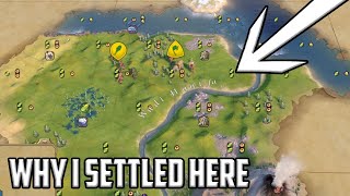 I talked about settling cities and early game strategy  Civ 6 Overexplained Arabia Lets Play Ep 1 [upl. by Ezara]