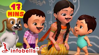 Mummy Ki Roti Gol Gol and much more  Hindi Rhymes for Children  Infobells [upl. by Roe524]