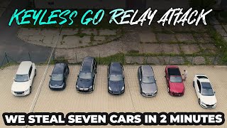 Keyless Go Relay Attack We Steal Seven Cars In Two Minutes [upl. by Fulmis]