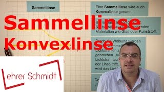 Sammellinse  Konvexlinse  Optik  Physik  Lehrerschmidt [upl. by Inava809]