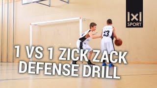 1vs1 Zickzack Defense Drill  1 gegen 1 Verteidigung  Basketball Fundamentals [upl. by Nnylyaj]