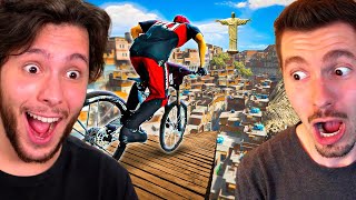 Desci a FAVELA DO RIO de BICICLETA Ft lipao gamer [upl. by Wiedmann]