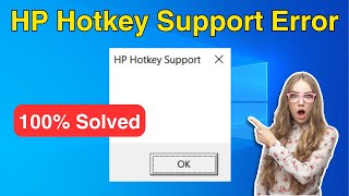 How To Fix HP Hotkey Support Blank Popup Windows 1110  HP Hotkey Support Blank Popup Problem [upl. by Eseekram69]