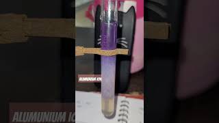 ALUMUNIUM ION CONFIRMATORY TEST bluelakeformation alumuniumionformation lithmussolution colour [upl. by Feeley254]