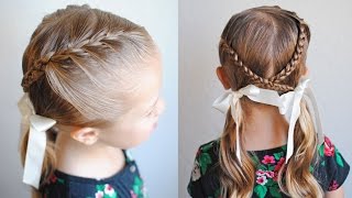 How to French Braid  Braids into Pigtails  Qs Hairdos [upl. by Aceissej]