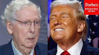 BREAKING NEWS Mitch McConnell Reacts To Trumps 2024 Election Victory [upl. by Naerad]